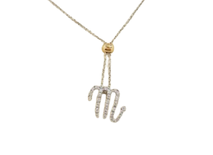 Collana Chimento Donna in Oro bianco Diamante 0.2 Ct 81991609 - 81991609